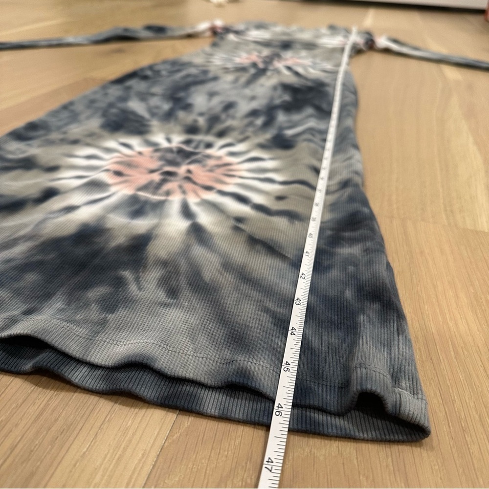 Women’s Tie Dye Blue Pink Bodycon Midi Dress YFB Dax Dress Seagrass Venus Midi - Picture 11 of 11